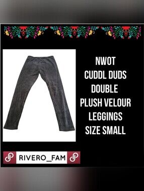 NWOT | CUDDL DUDS | DOUBLE PLUSH VELOUR LEGGINGS | SIZE SMALL